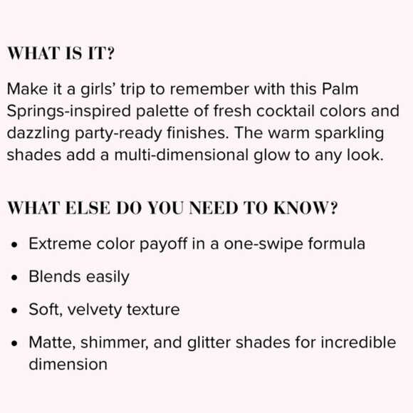 TOO FACED Palm Springs Dream Eye Shadow Palette NEW IN BOX - Picture 6 of 14